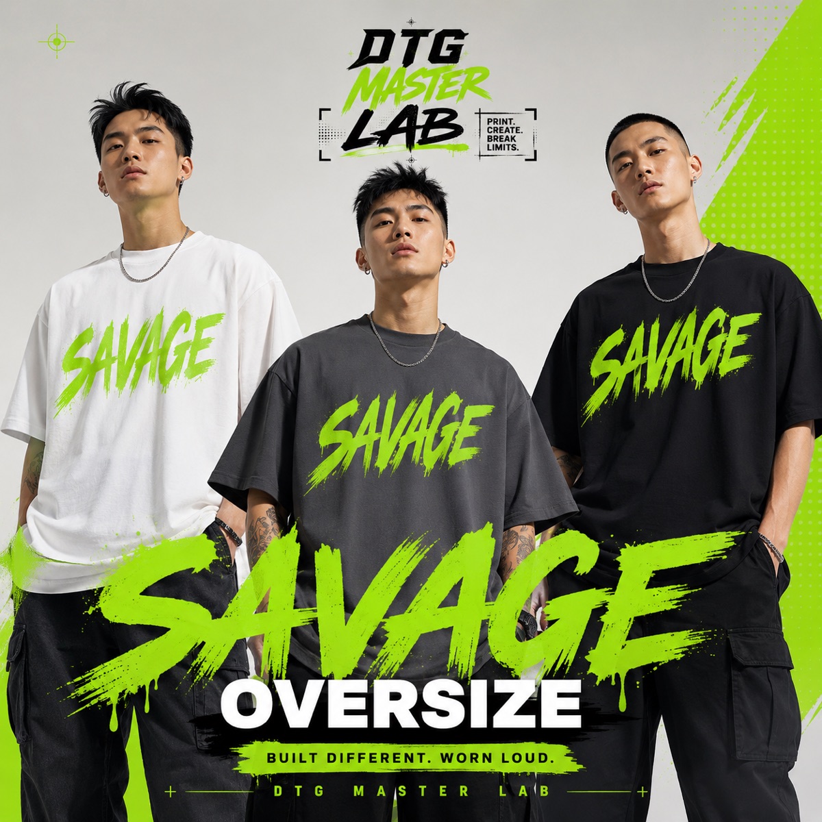 เสื้อ เสื้อ SAVAGE OVERSIZE สำหรับงานสกรีน